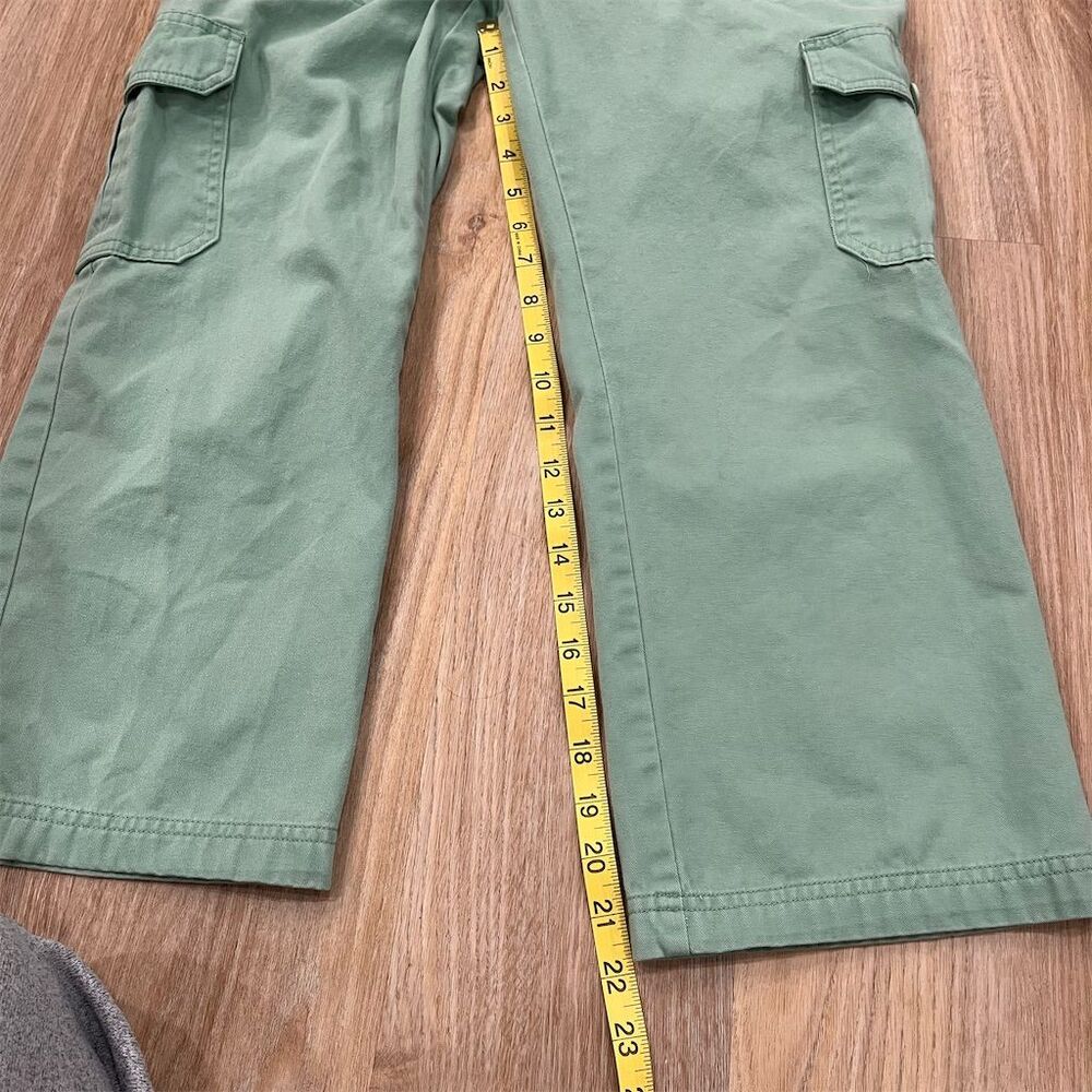 Women's Sage Green Cargo Wide-Leg Pants - Picture 3 of 5